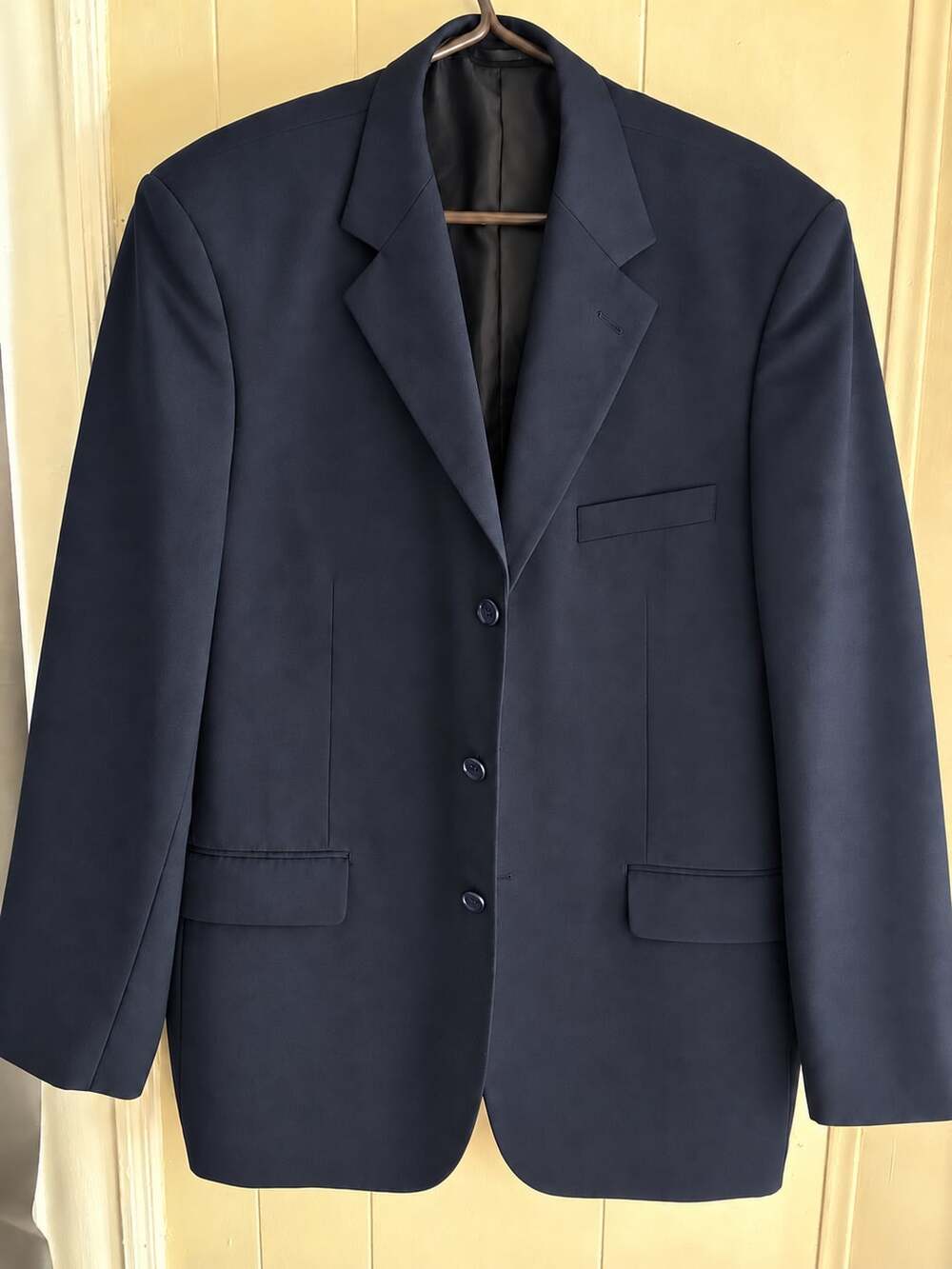 Giorgio Fiorelli Uomo Milano-Italy Navy Blue Super 120's Suit Jacket Size 46R